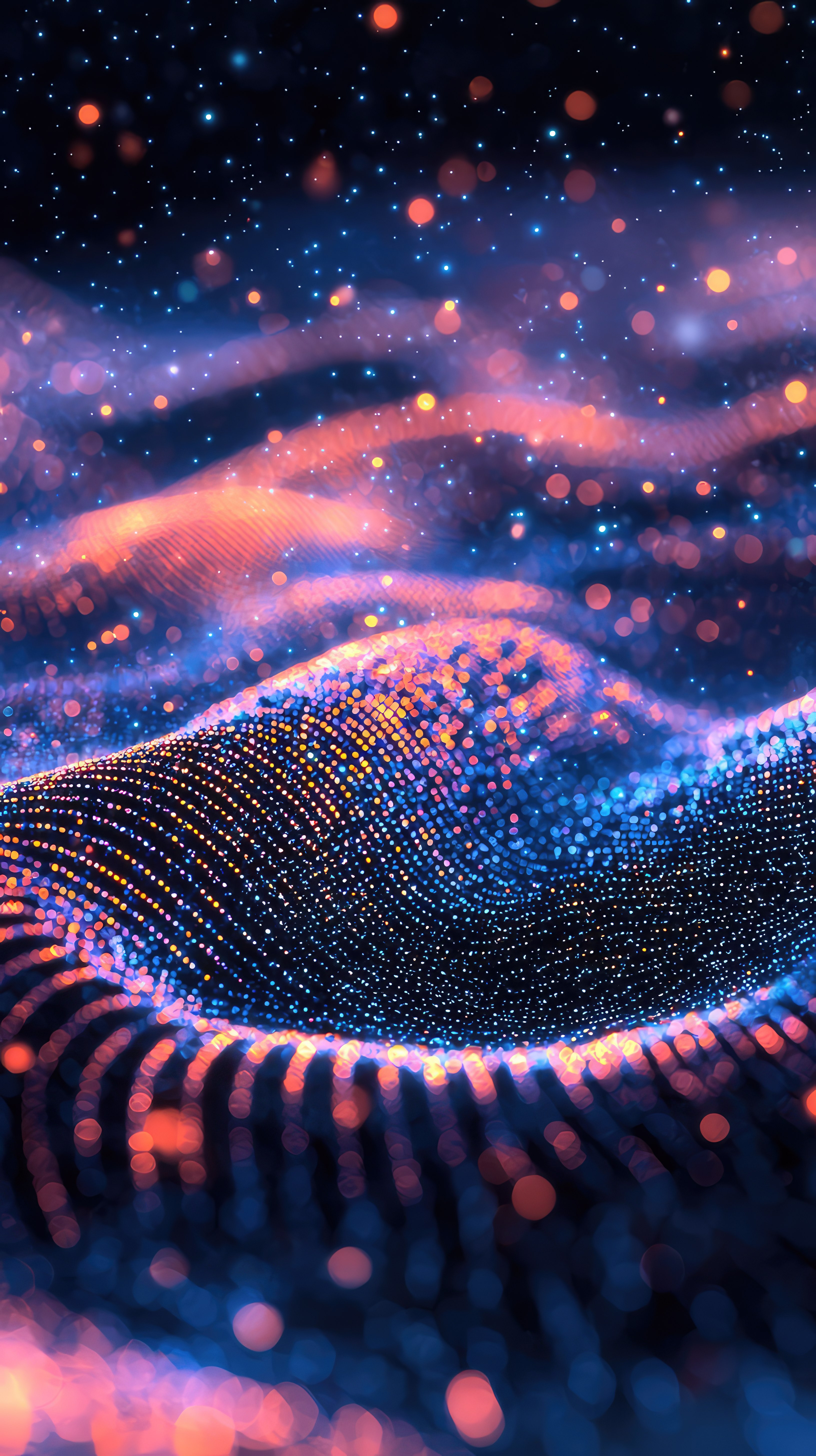 Vibrant Abstract Background with Colorful Light Spectrum and Waves